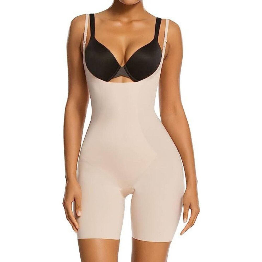 SHAPERX Tummy Control Shapewear for Women Seamless Fajas Bodysuit Open Bust, XXL
